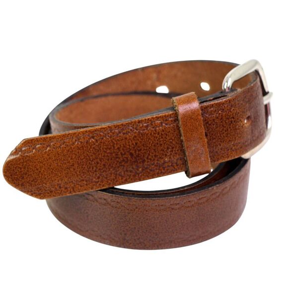 Yves FRANCE TOOLED BROWN GENUINE LEATHER 1 1/8"Wd CASUAL DRESS BELT Sz 42/90(G8 - Picture 6 of 14